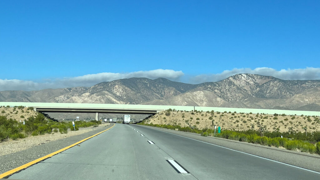 Part of the drive from Barstow to Sequoia National Park