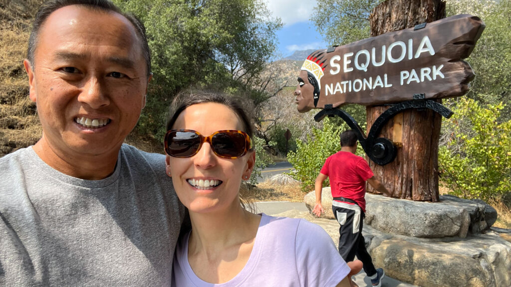 It was  official - we had arrived at Sequoia National Park!