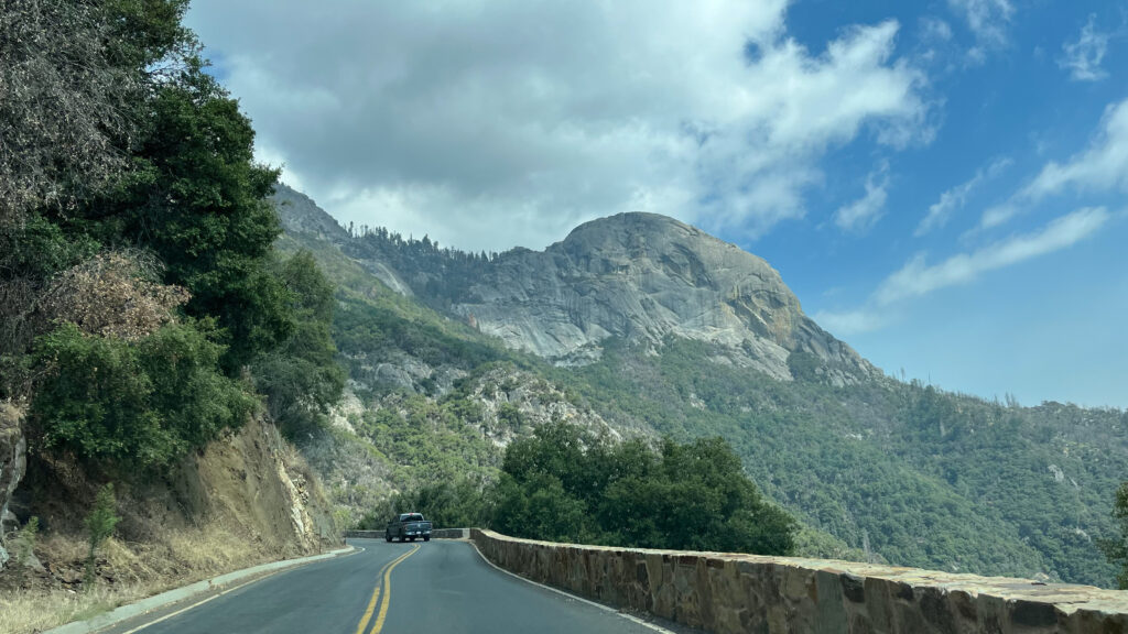 We were getting closer and closer to Moro Rock (In Sequoia National Park)