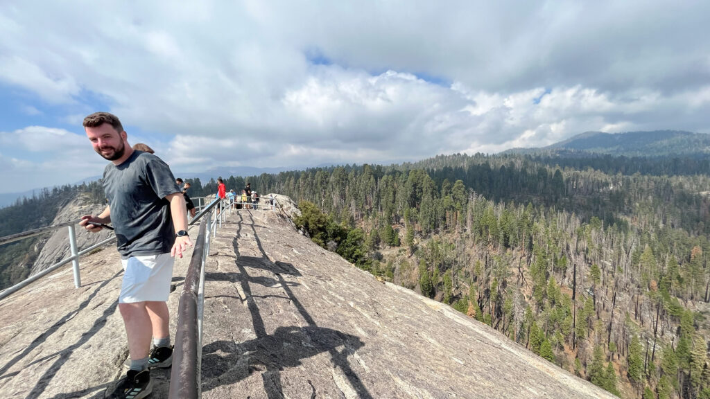 This is the walkway leading to the area in the photo above on Moro Rock in Sequoia National Park