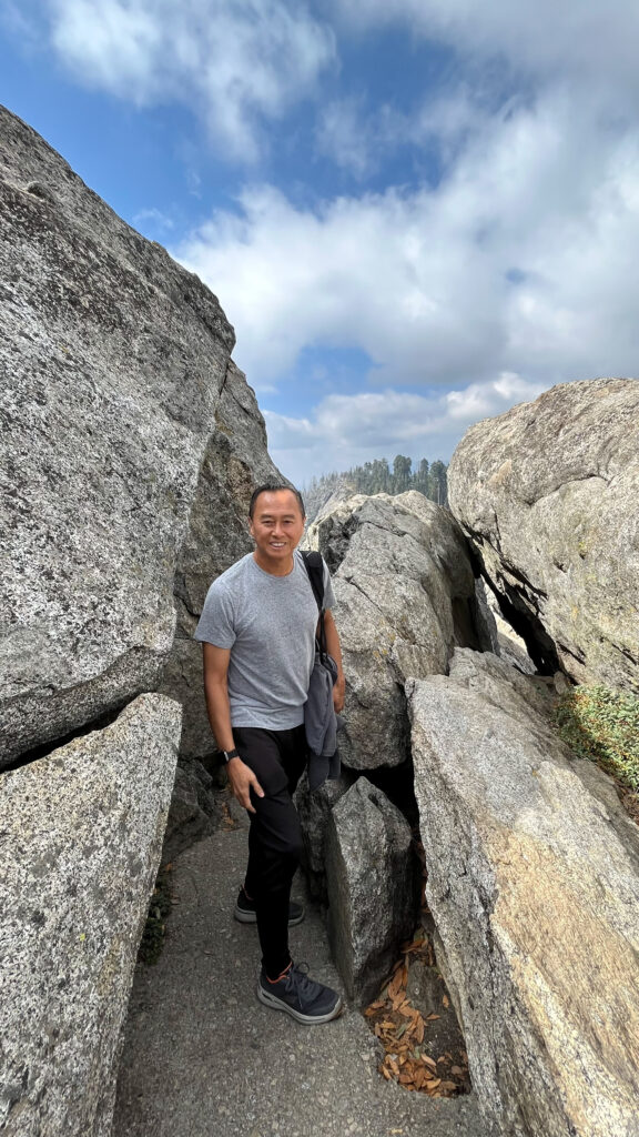 Enjoying our climb down Moro Rock in Sequoia National Park