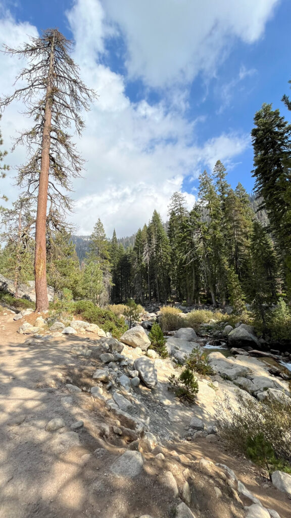 It was a lovely September day when he hiked the beautiful Tokopah Falls Trail in Sequoia National Park