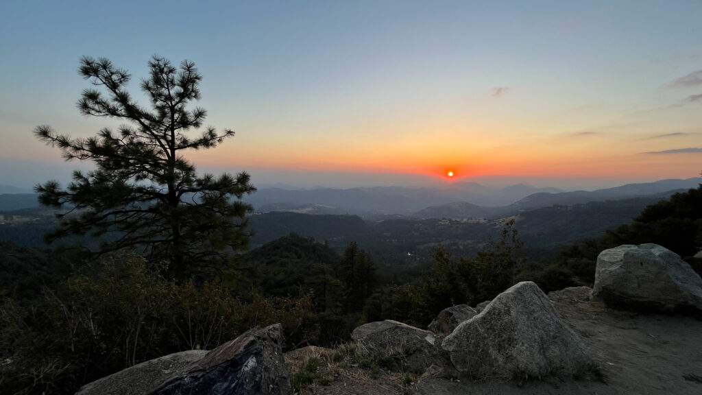 Sunset from Sequoia National Park