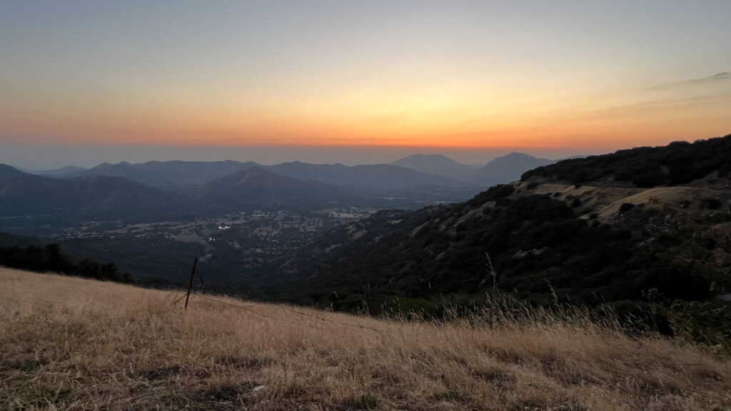 Just after sunset from Sequoia National Park