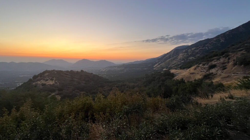 Just after sunset from Sequoia National Park