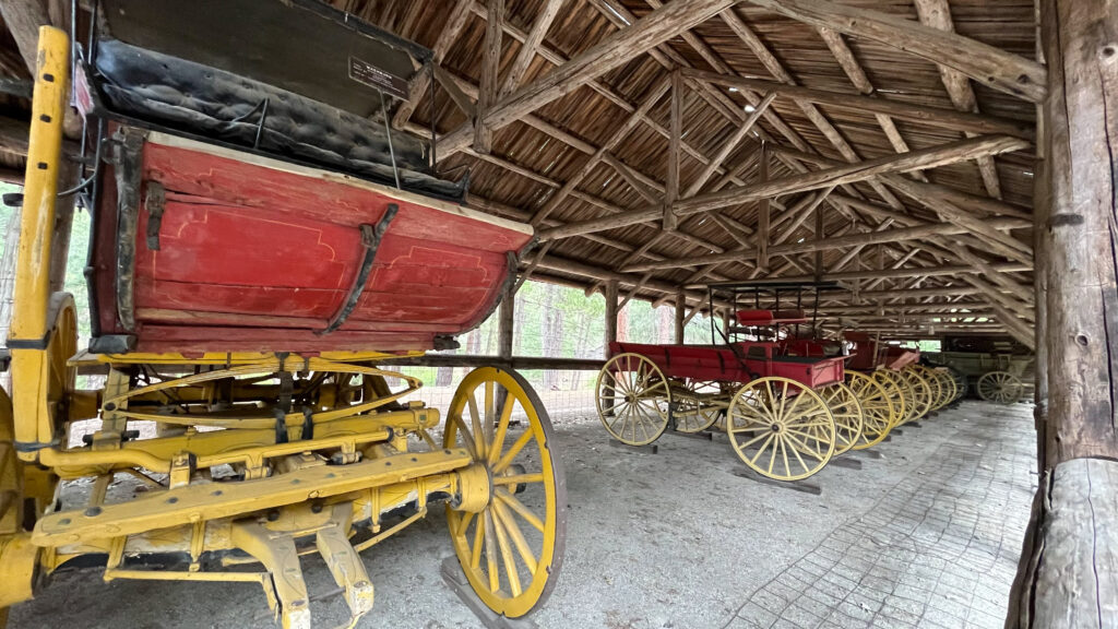 Stagecoaches at Pioneer Yosemite History Center in Yosemite National Park