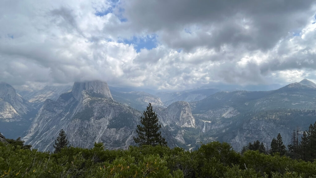 View of Half Dome from Glacier Point in Yosemite National Park