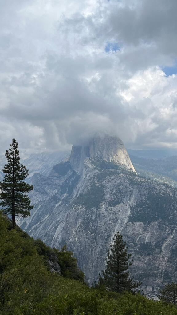 View of Half Dome from Glacier Point in Yosemite National Park