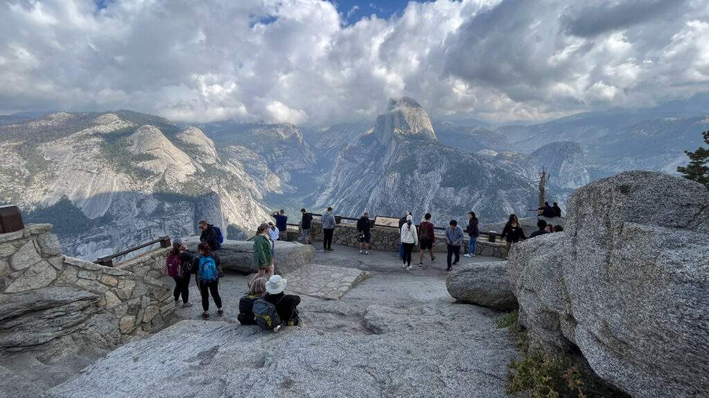 An overlook at Glacier Point that provides great views (Yosemite National Park)