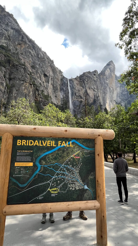 Bridalveil Fall Trailhead in Yosemite National Park