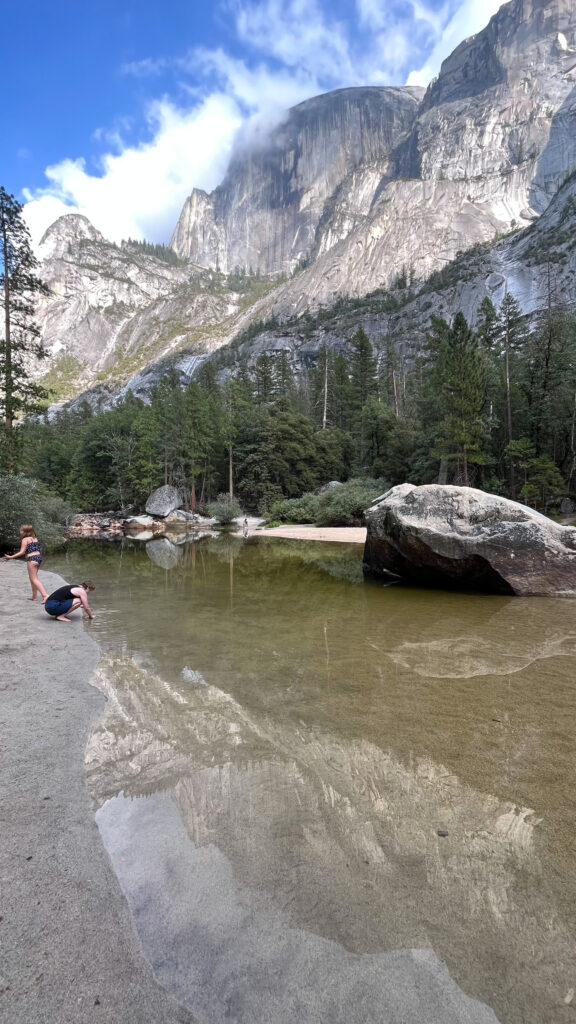 Mirror Lake in Yosemite Valley in Yosemite National Park