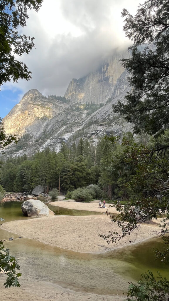 Mirror Lake in Yosemite Valley in Yosemite National Park