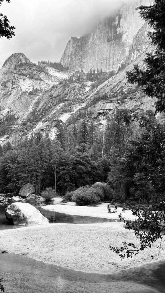 Mirror Lake in Yosemite Valley in Yosemite National Park