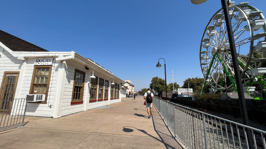 The boardwalk at Old Sacramento Waterfront, Sacramento, CA