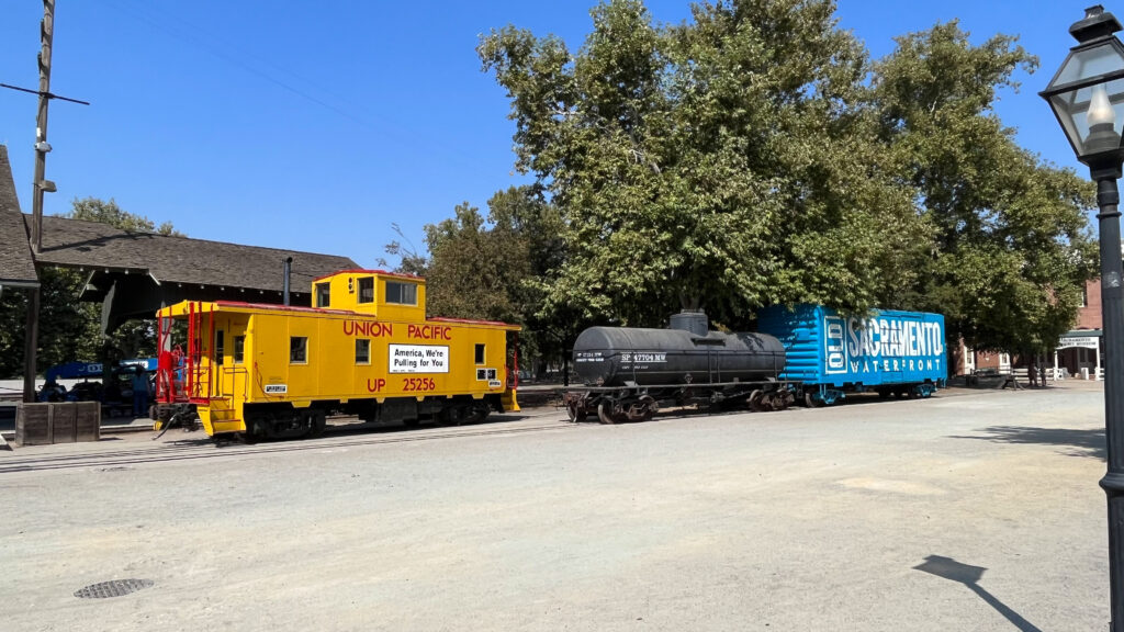 Old trains in Old Sacramento, Sacramento, CA