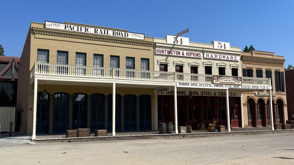 Central Pacific Railroad Company building and Huntington, Hopkins & Company Hardware Store in Old Sacramento, Sacramento, CA