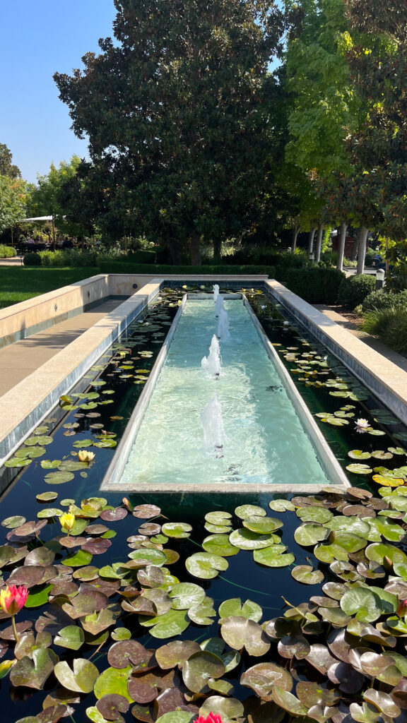 An attractive fountain at Darioush in Napa Valley - they make excellent wine