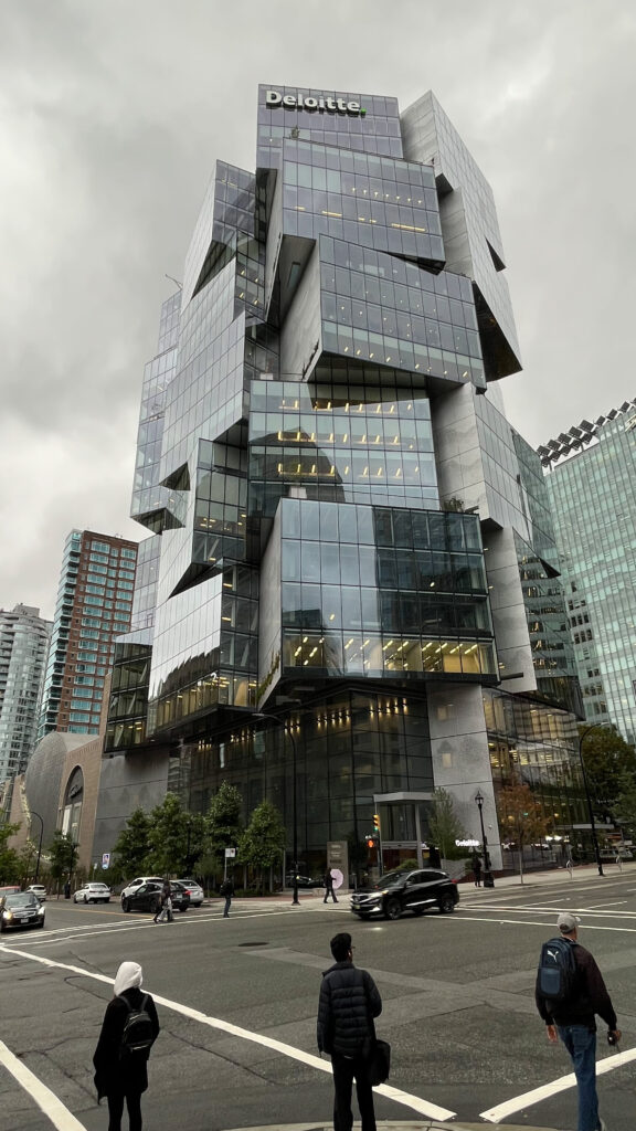 The Deloitte Summit building in Vancouver, BC, Canada is hard to miss due to it's outstanding architecture