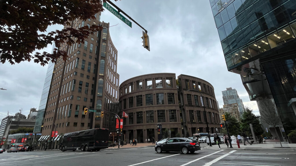 The Vancouver Public Library, right across the street from the Deloitte Summit building is also pretty cool looking (it's a spiral - so cool!) (Vancouver, BC, Canada)