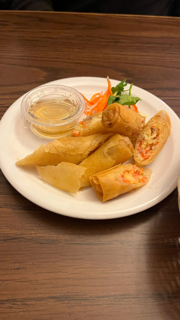 Vietnamese fried spring rolls (chả giò) from Pholicious Vietnamese Restaurant in Vancouver, BC, Canada were just OK -we've had much better