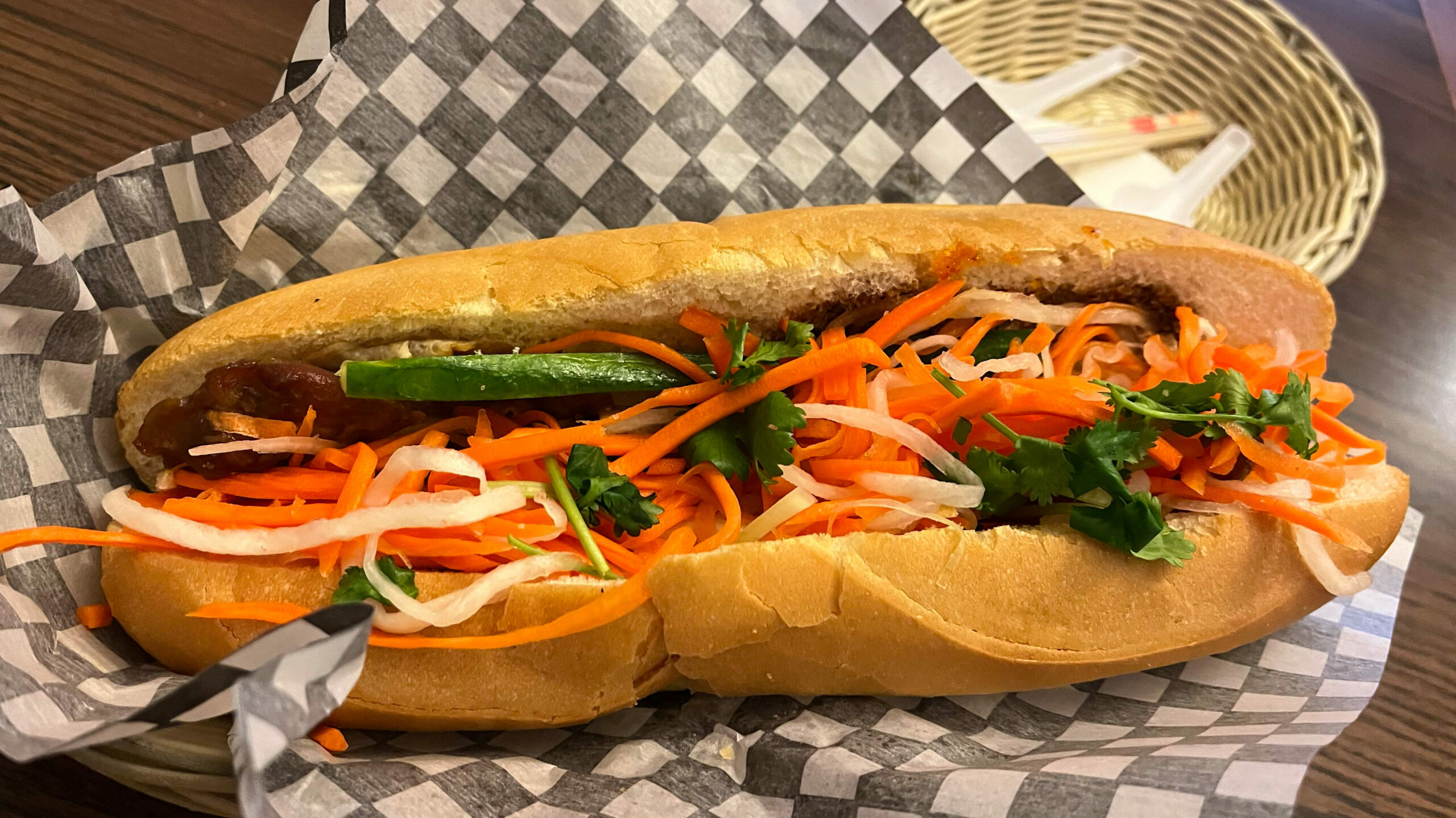 My bánh mì at Pholicious Vietnamese Restaurant in Vancouver, BC, Canada was just OK