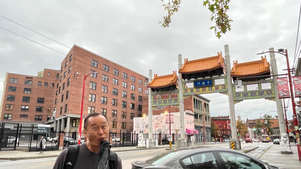 My funny guy making me laugh again (Chinatown Millennium Gate in Vancouver, BC, Canada)