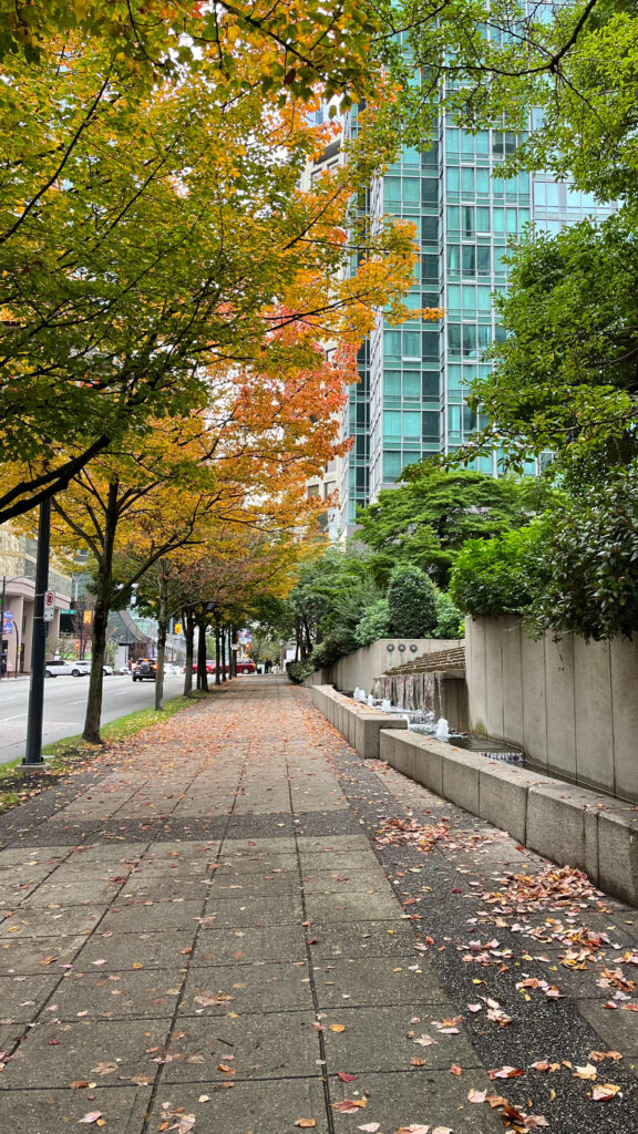 On W Georgia St during our walk from Coal Harbour Marina to Granville Street (Vancouver, BC, Canada)