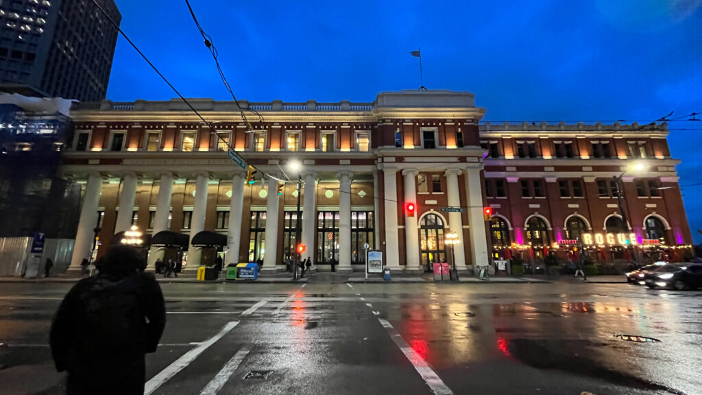 Waterfront Station on a rainy autumn evening (Vancouver, BC, Canada)