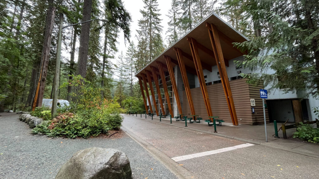 The Lynn Canyon Cafe (shown in this photo) is not far from the Lynn Canyon Suspension Bridge (Lynn Canyon Park in North Vancouver, BC, Canada)