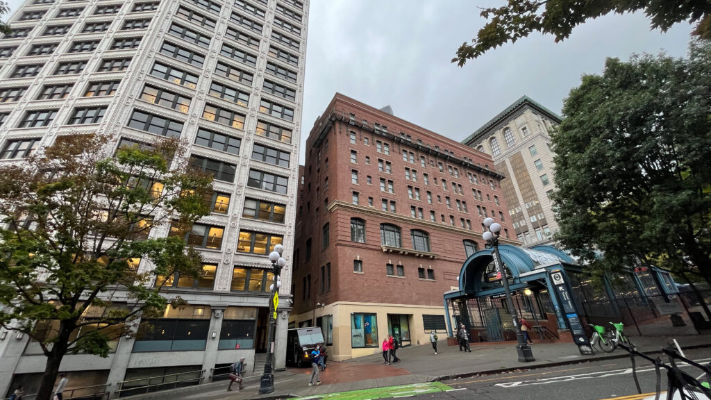 Smith Tower and other buildings in Pioneer Square (Seattle, WA)