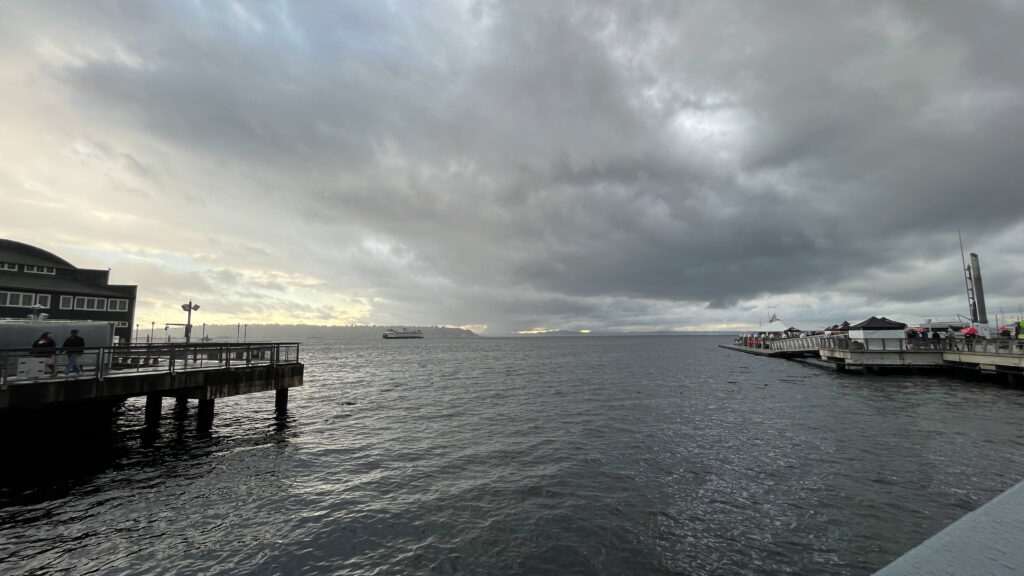 View of Elliot Bay from the Seattle Waterfront (Seattle, WA)