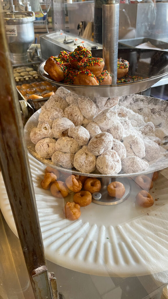 Delicious, fresh made doughnuts on display at Daily Dozen Doughnut Company (Pike Place Market in Seattle, WA)