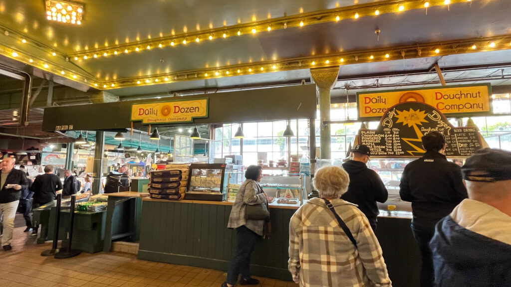 We really enjoyed our assorted dozen doughnuts from Daily Dozen Doughnut Company (Pike Place Market in Seattle, WA)