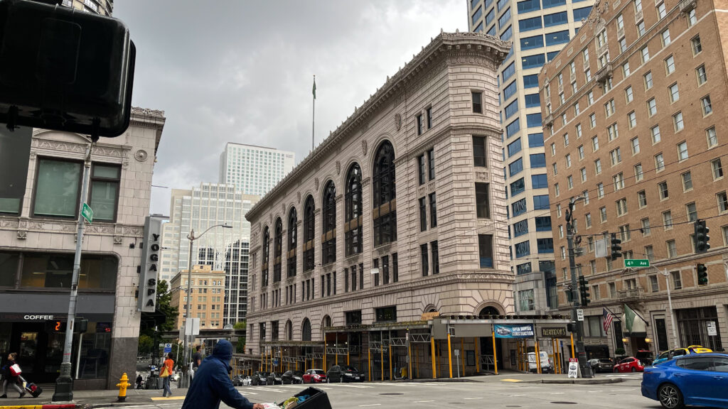 During our walk from Pike Place Market to Seattle Center we walked by the Times Square Building, a cool looking, older building (Seattle, WA)