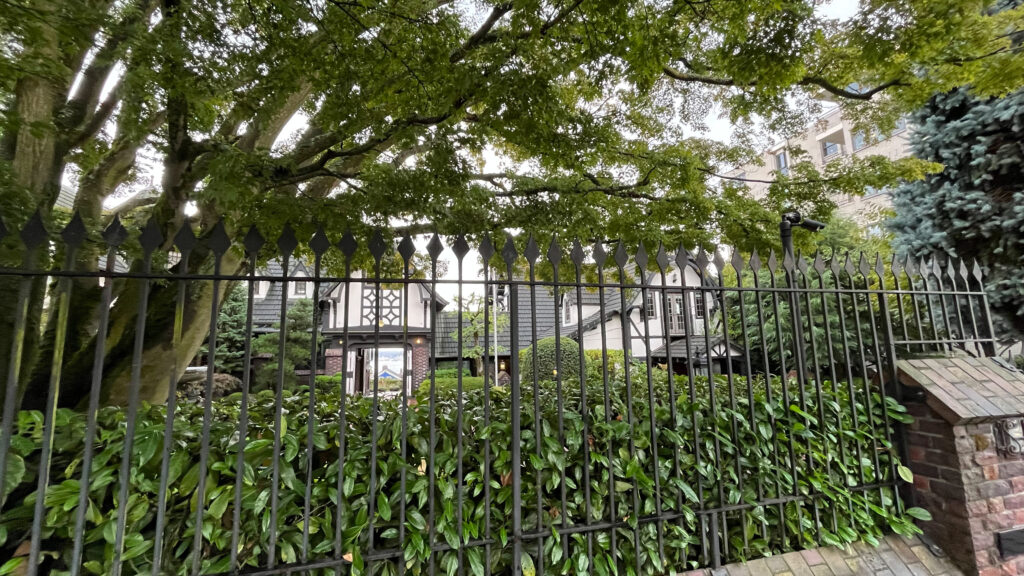 A Tudor-style house is one of the many types of architecture in the neighborhood near Kerry Park (Seattle, WA)