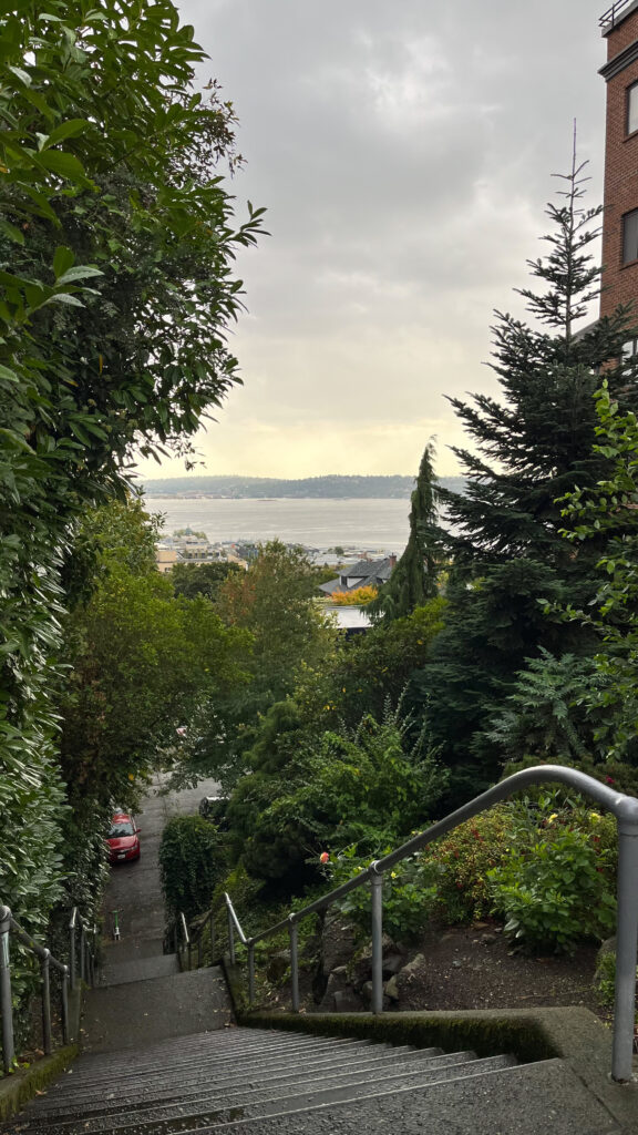 These steps close to Kerry Park lead you back toward downtown Seattle, WA