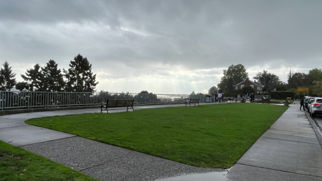 Kerry Park is small, but offers generous views of downtown Seattle and Elliot Bay (Seattle, WA)