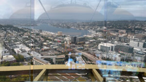 View of part of Seattle from the Space Needle (Seattle, WA)