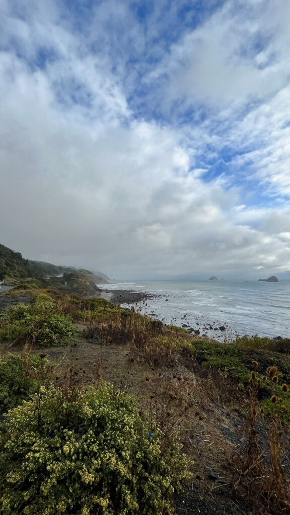 Scenic overlook of the Oregon Coastline and North Pacific Ocean