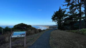 The walkway to the Crescent Beach Overlook (Crescent Beach, CA off of Highway 101 in ￼Del Norte Coast Redwoods State Park)