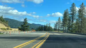 Highway 101 in Piercy, CA (during our drive to Glass Beach in Fort Bragg, CA)