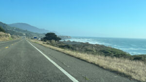 Highway 1 during our drive to Glass Beach in Fort Bragg, CA