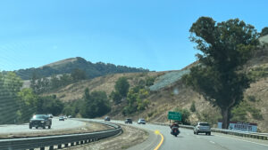 Highway 101 - to the right is Filipponi Ranch, a winery in San Luis Obispo, CA