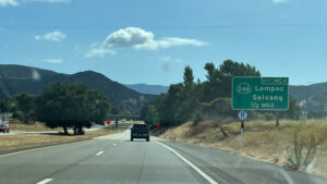 Highway 101, getting close to Solvang, CA