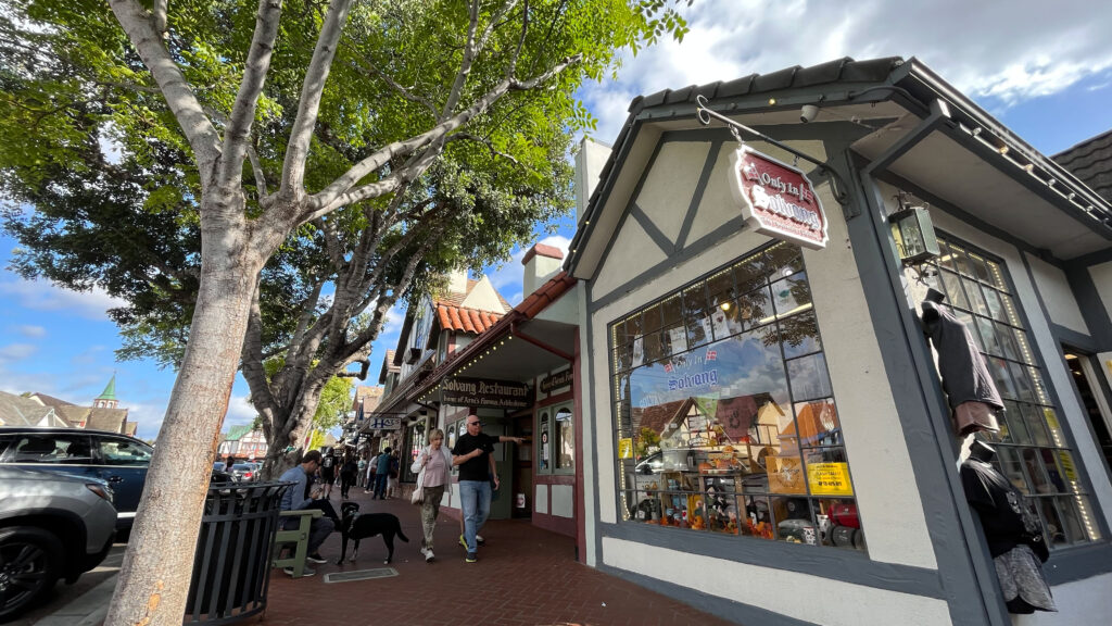 In the middle of the photo is the not that good and very slow Solvang Restaurant (Solvang, CA)