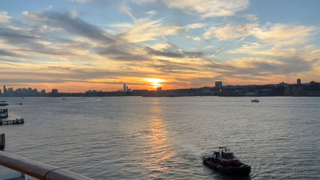 Sailing out of Manhattan Cruise Terminal New York City, NY on the Carnival Venezia