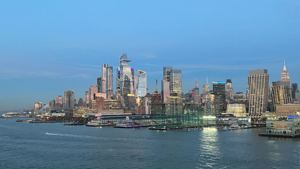 Sailing out of Manhattan, New York City, NY on the Carnival Venezia