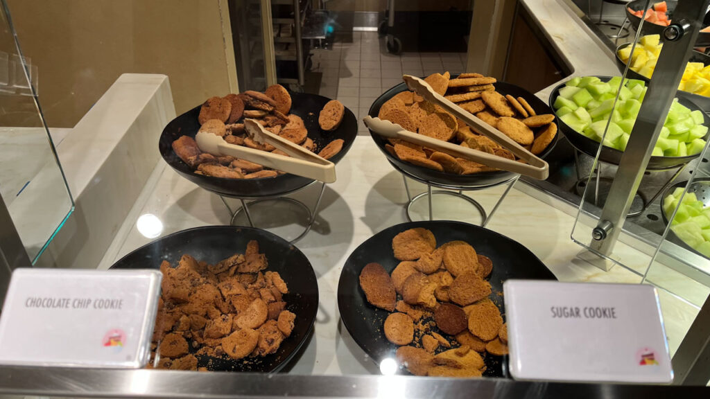 Carnival Venezia Lido Marketplace cookies at Sweet Spot - Chocolate Chip Cookies and Sugar Cookies (The sugar cookies are very good)