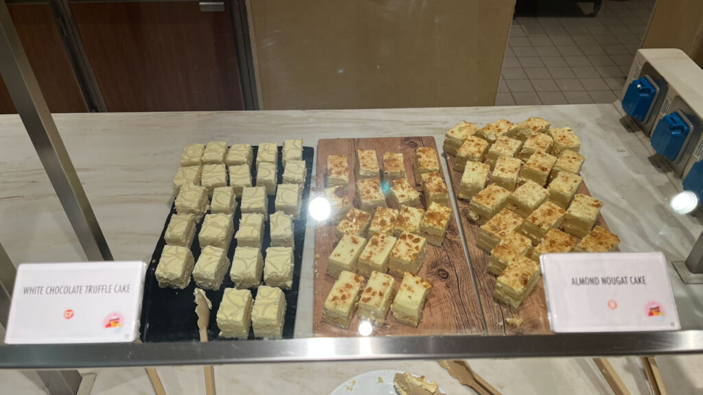 Some of the dinner dessert items offered at Sweet Spot at the Lido Marketplace on the Carnival Venezia