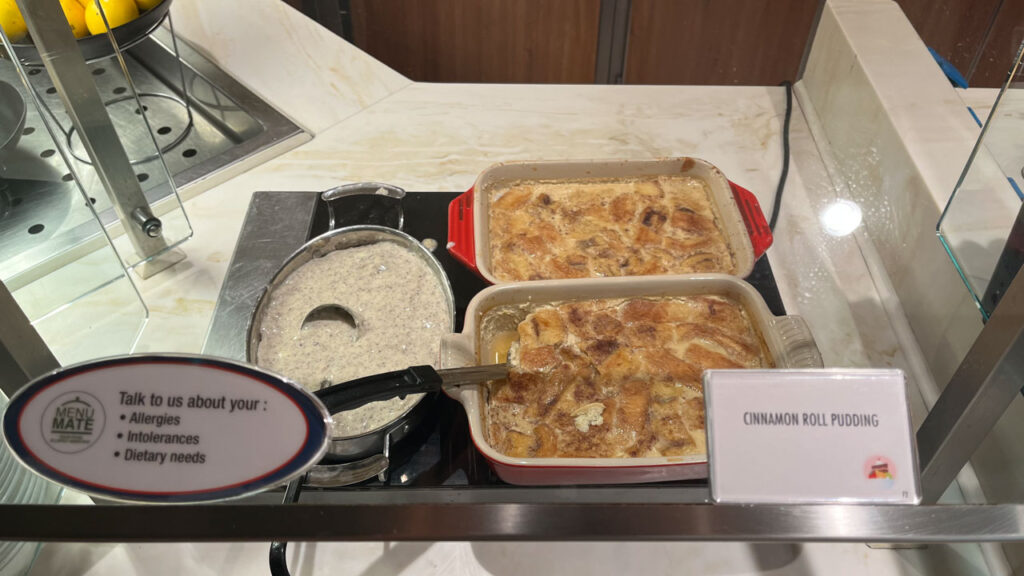 Some of the dinner dessert items offered at Sweet Spot at the Lido Marketplace on the Carnival Venezia